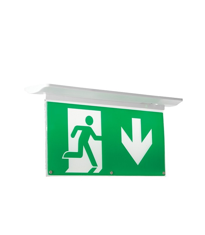 Integrated LED 1 Emergency Light Green Acrylic - 4