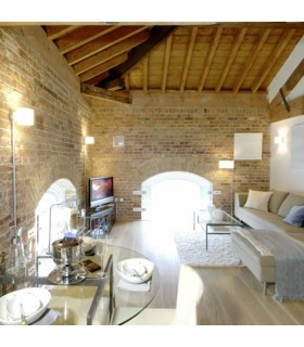 1 Light Up & Down Wall Light White Glass, E14 - 1