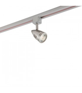 1 Light Track Light Satin Chrome Plate, Silver, GU10 - 2