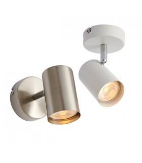 1 Light Spotlight Matt White, Chrome Plate, GU10 - 2