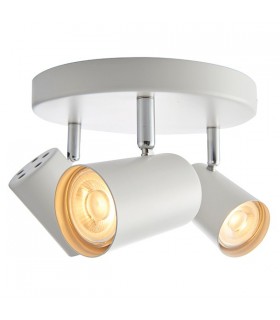 3 Light Spotlight Matt White, Chrome Plate, GU10 - 2