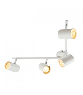 4 Light Spotlight Bar Matt White, Chrome Plate, GU10 - 2