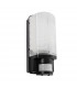 Integrated LED PIR 1 Light Outdoor Wall Light Frosted, Black IP44 - 4