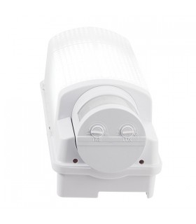 Integrated LED PIR 1 Light Outdoor Wall Light Frosted, Gloss White IP44 - 2