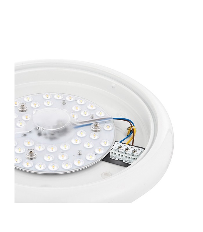 Integrated LED Flush Light Gloss White, Opal Polypropylene - 4