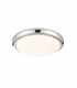 Integrated LED Flush Light Chrome Plate, Opal Polypropylene - 2
