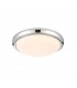 Integrated LED Flush Light Chrome Plate, Opal Polypropylene - 3