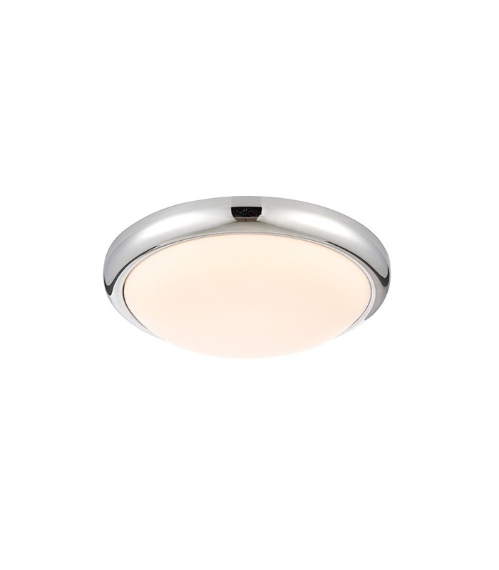 Integrated LED Flush Light Chrome Plate, Opal Polypropylene - 3