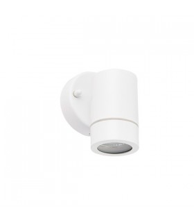 1 Light Outdoor Wall Light Gloss White, Glass IP44, GU10 - 2