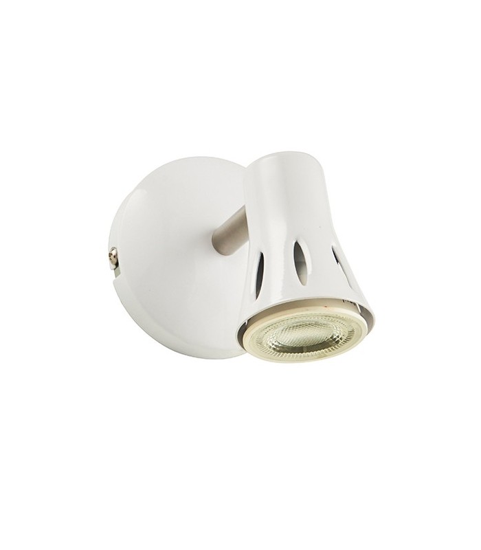 1 Light Spotlight Gloss White, Satin Chrome Plate, GU10 - 4