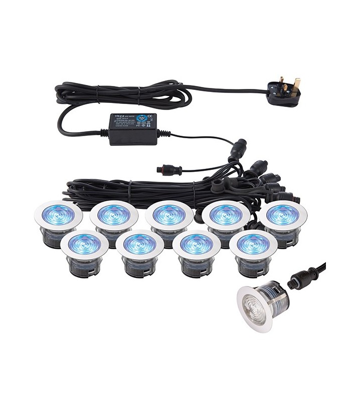 Integrated LED Outdoor Recessed Light Polished Stainless Steel, Clear IP67 - 2