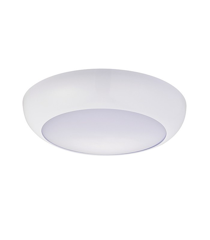 Integrated LED Outdoor Flush Light Gloss White, Opal IP65 - 2