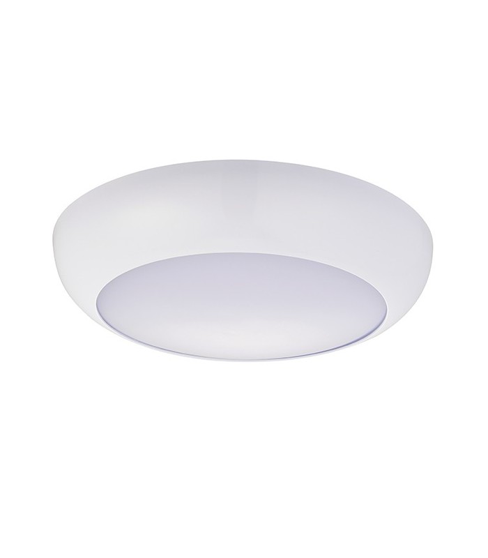 Integrated LED Outdoor Flush Light Gloss White, Opal IP65 - 2