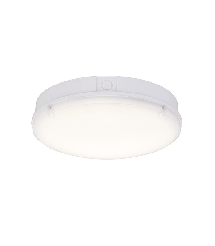 Integrated LED Outdoor Flush Light Gloss White, Opal IP65 - 3