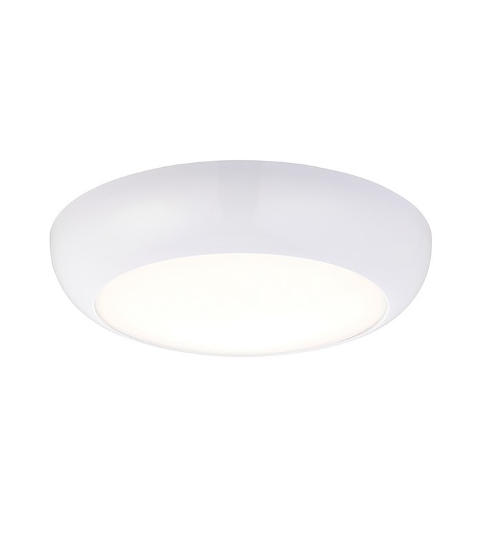Integrated LED Outdoor Flush Light Gloss White, Opal IP65 - 4