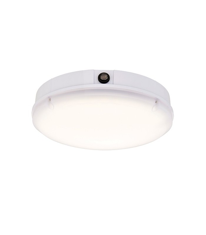 Integrated LED Outdoor Flush Light Gloss White, Opal IP65 - 3
