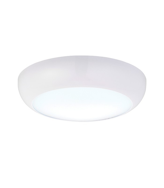Integrated LED Outdoor Flush Light Gloss White, Opal IP65 - 4