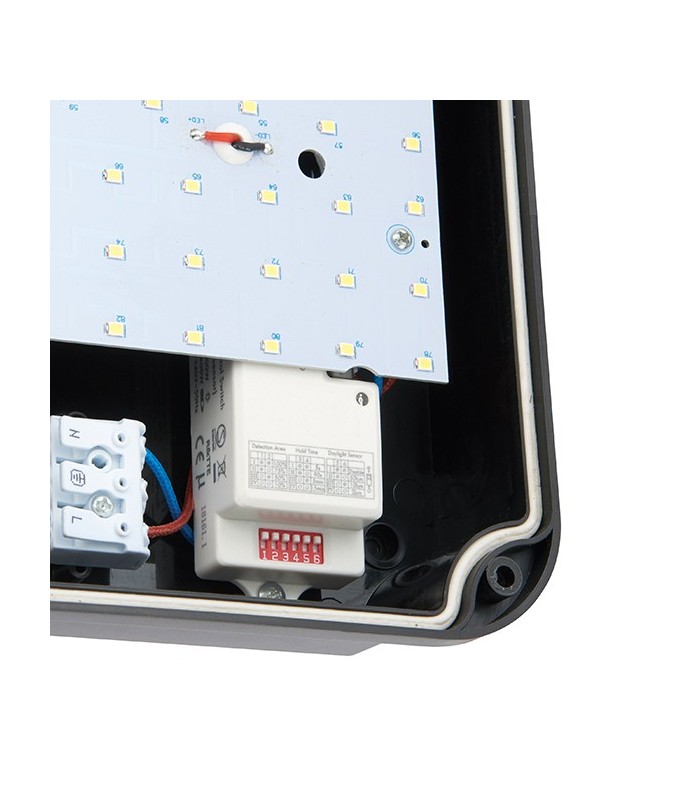 Integrated LED Outdoor Mini Microwave Wall Light Black IP65 - 4