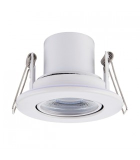 Fire Rated Integrated LED Tilt Recessed Light Matt White, Acrylic - 2