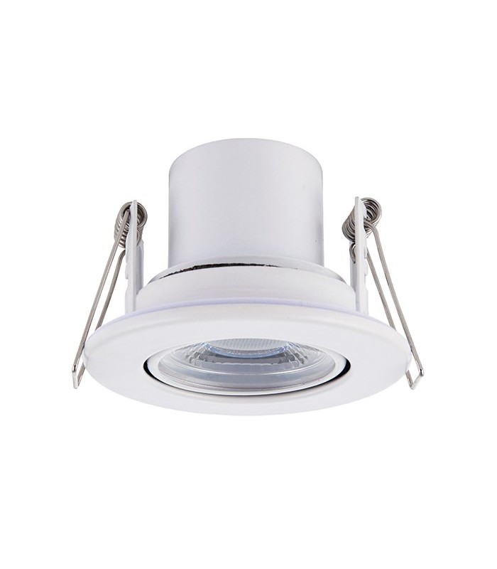 Fire Rated Integrated LED Tilt Recessed Light Matt White, Acrylic - 2