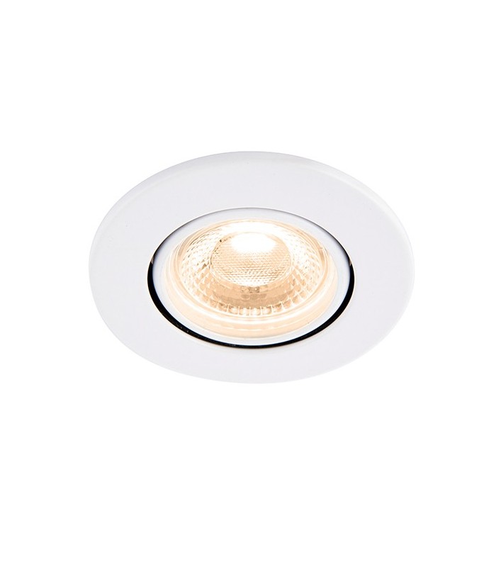 Fire Rated Integrated LED Tilt Recessed Light Matt White, Acrylic - 4