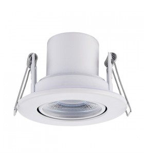 Fire Rated Integrated LED Tilt Recessed Light Matt White, Acrylic - 2