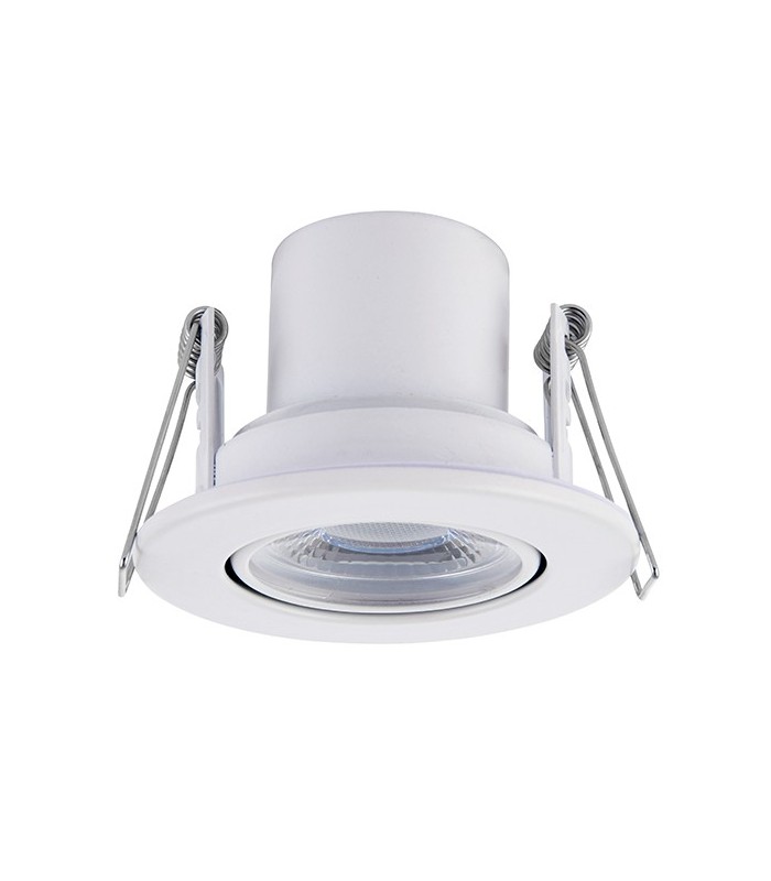 Fire Rated Integrated LED Tilt Recessed Light Matt White, Acrylic - 2