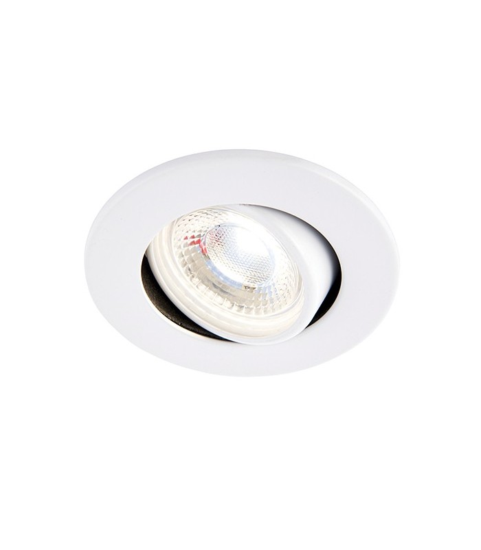 Fire Rated Integrated LED Tilt Recessed Light Matt White, Acrylic - 3