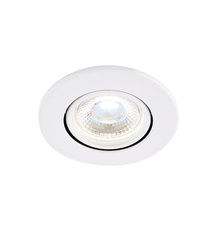 Fire Rated Integrated LED Tilt Recessed Light Matt White, Acrylic - 4