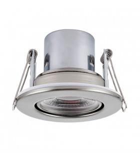 Fire Rated Integrated LED Tilt Recessed Light Satin Nickel Plate, Acrylic - 2