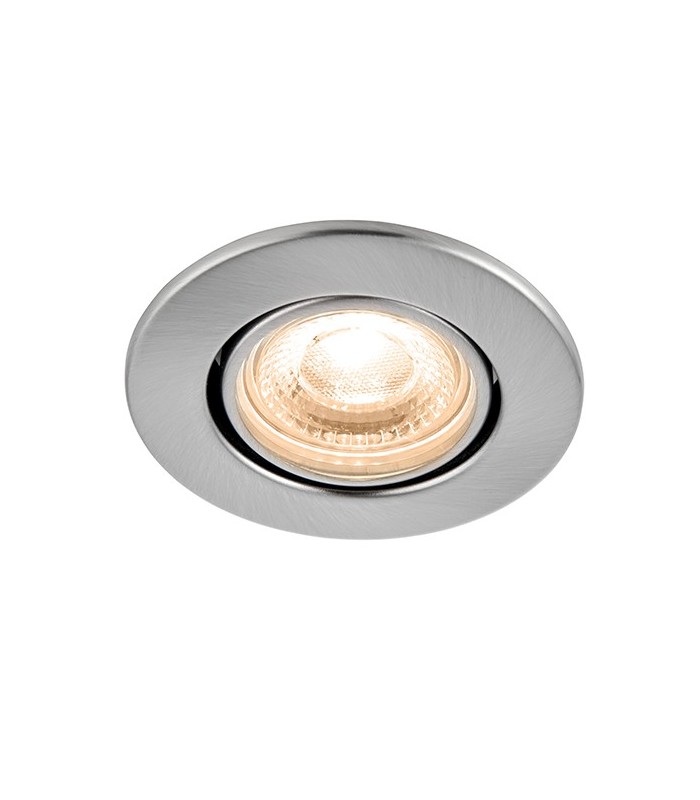 Fire Rated Integrated LED Tilt Recessed Light Satin Nickel Plate, Acrylic - 4