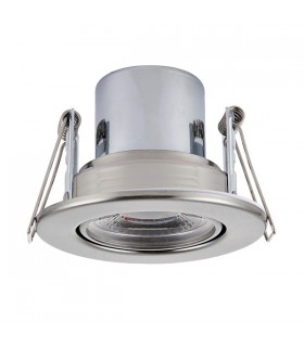 Fire Rated Integrated LED Tilt Recessed Light Satin Nickel Plate, Acrylic - 2