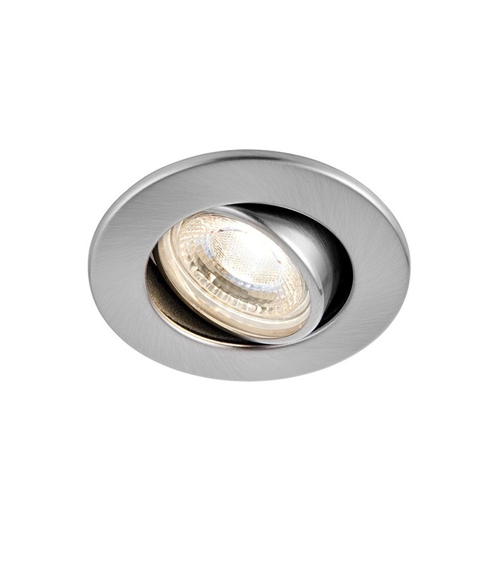 Fire Rated Integrated LED Tilt Recessed Light Satin Nickel Plate, Acrylic - 3