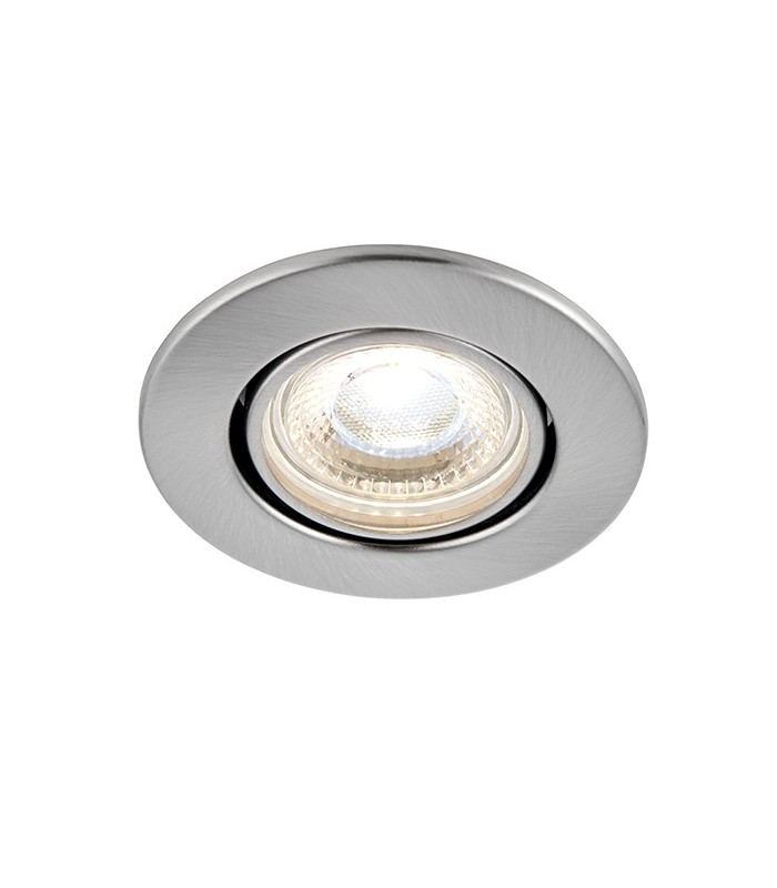 Fire Rated Integrated LED Tilt Recessed Light Satin Nickel Plate, Acrylic - 4