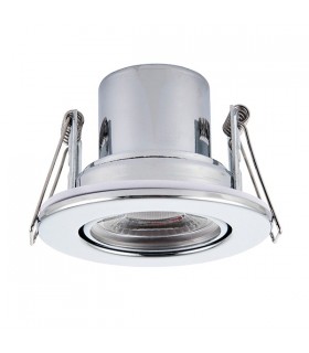 Fire Rated Integrated LED Tilt Recessed Light Chrome Plate, Acrylic - 2