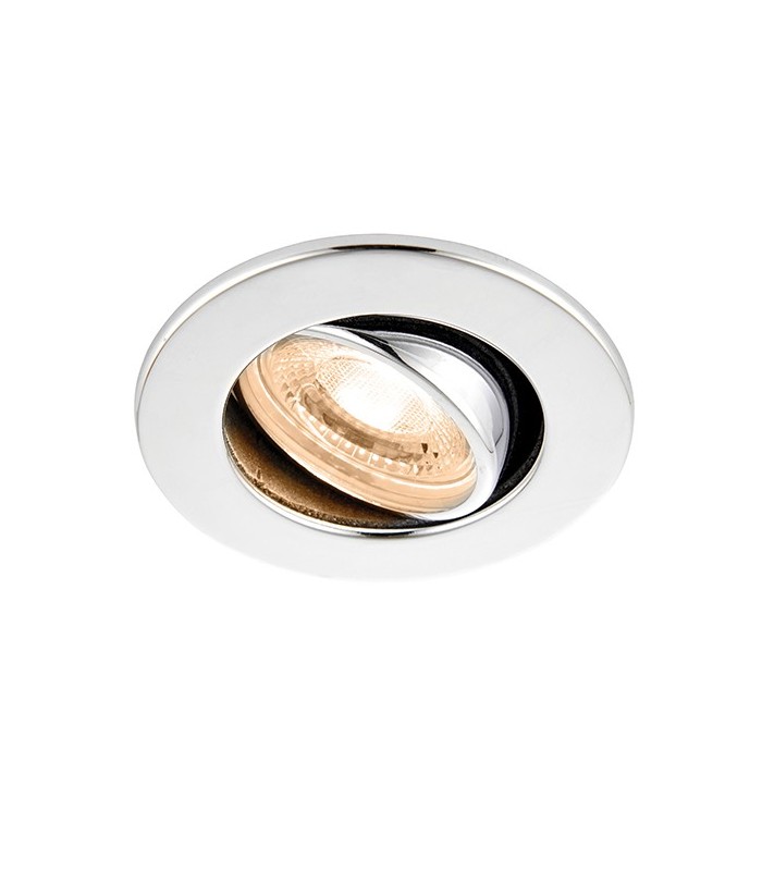 Fire Rated Integrated LED Tilt Recessed Light Chrome Plate, Acrylic - 3