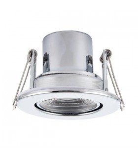 Fire Rated Integrated LED Tilt Recessed Light Chrome Plate, Acrylic - 2