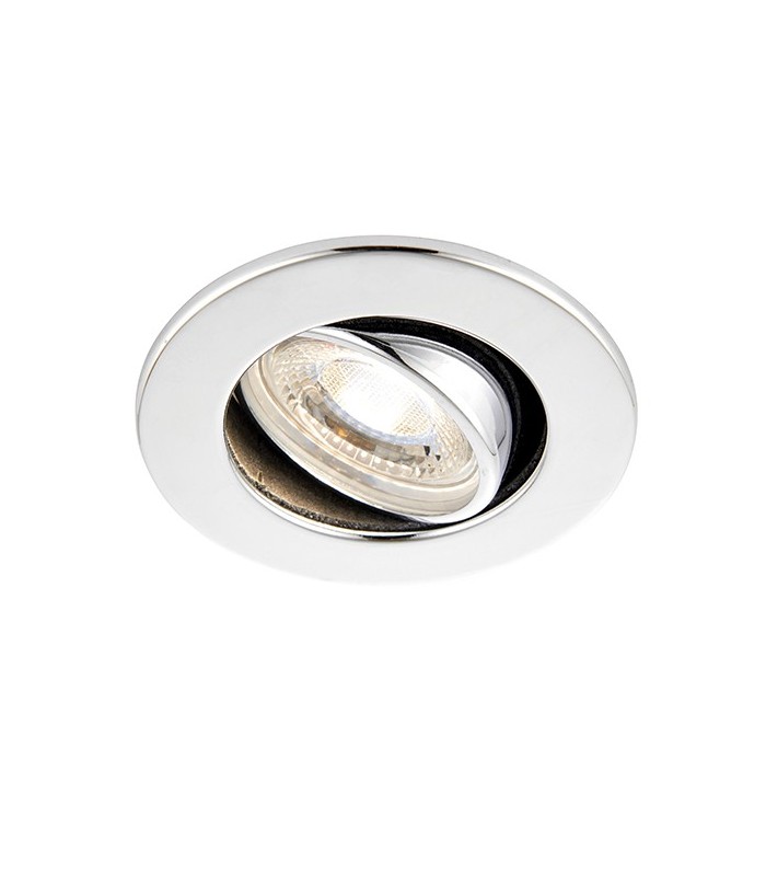Fire Rated Integrated LED Tilt Recessed Light Chrome Plate, Acrylic - 3