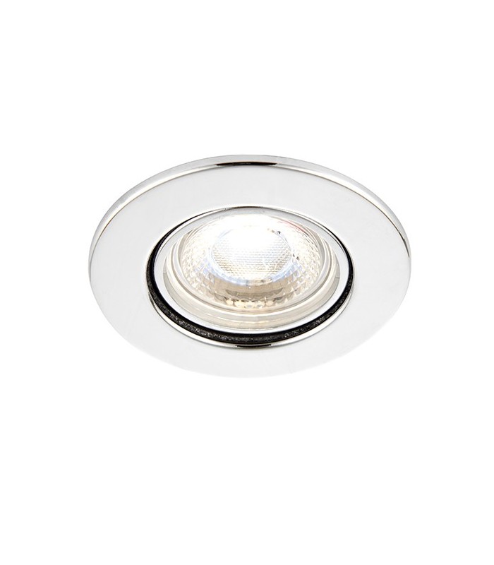 Fire Rated Integrated LED Tilt Recessed Light Chrome Plate, Acrylic - 4