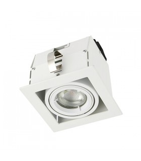 LED Single Tiltable Recessed Light Matt White - 2