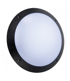 Integrated LED Outdoor Microwave Wall Light Matt Black Textured, Opal IP65 - 2