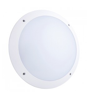 Integrated LED Outdoor Microwave Wall Light Matt White Textured, Opal IP65 - 2