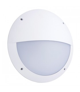 Integrated LED Outdoor Microwave Wall Light Matt White Textured, Opal IP65 - 2
