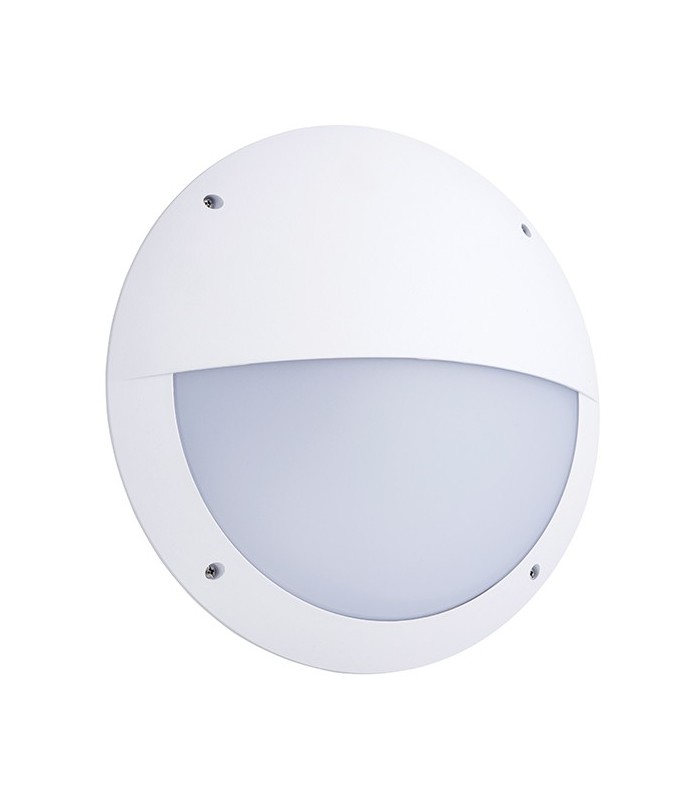 Integrated LED Outdoor Microwave Wall Light Matt White Textured, Opal IP65 - 2