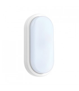 Integrated LED Outdoor Medium Wall Light Matt White Textured, Opal IP54 - 2