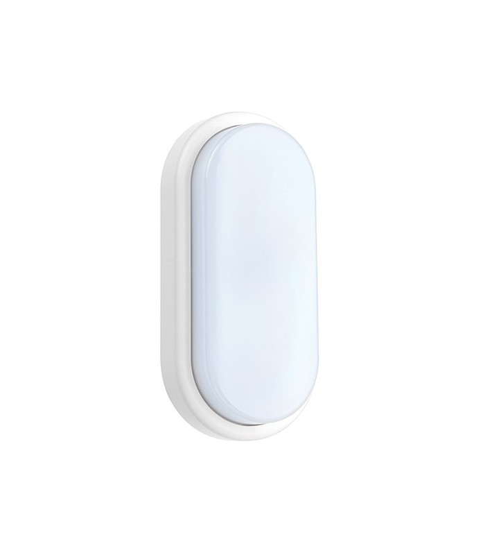 Integrated LED Outdoor Medium Wall Light Matt White Textured, Opal IP54 - 2