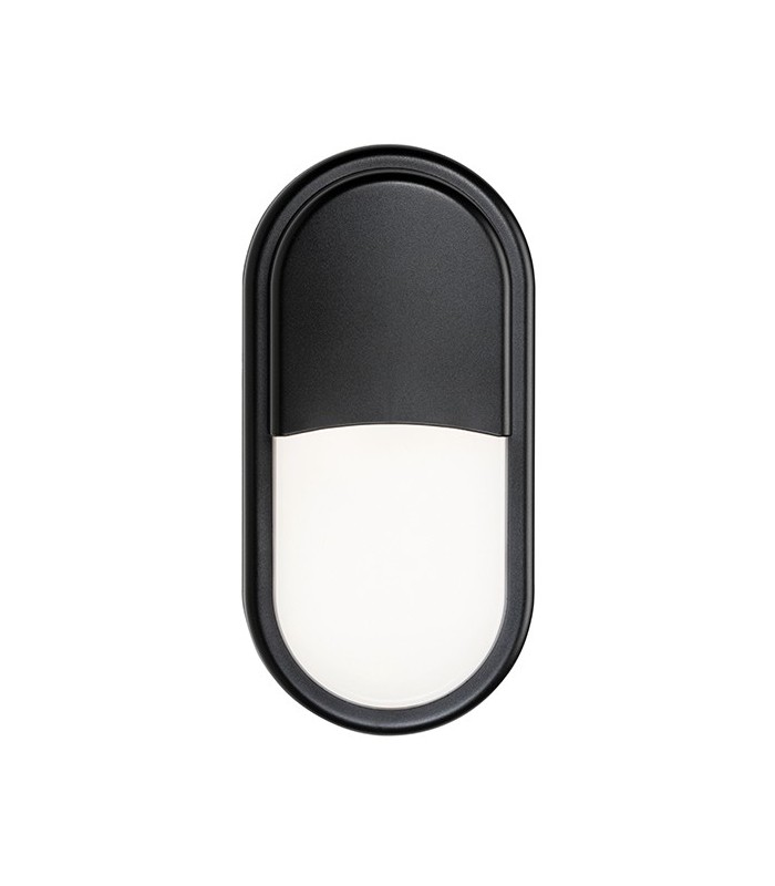 Integrated LED Outdoor Medium Wall Light Matt White Textured, Opal IP54 - 3