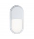 Integrated LED Outdoor Medium Wall Light Matt White Textured, Opal IP54 - 4