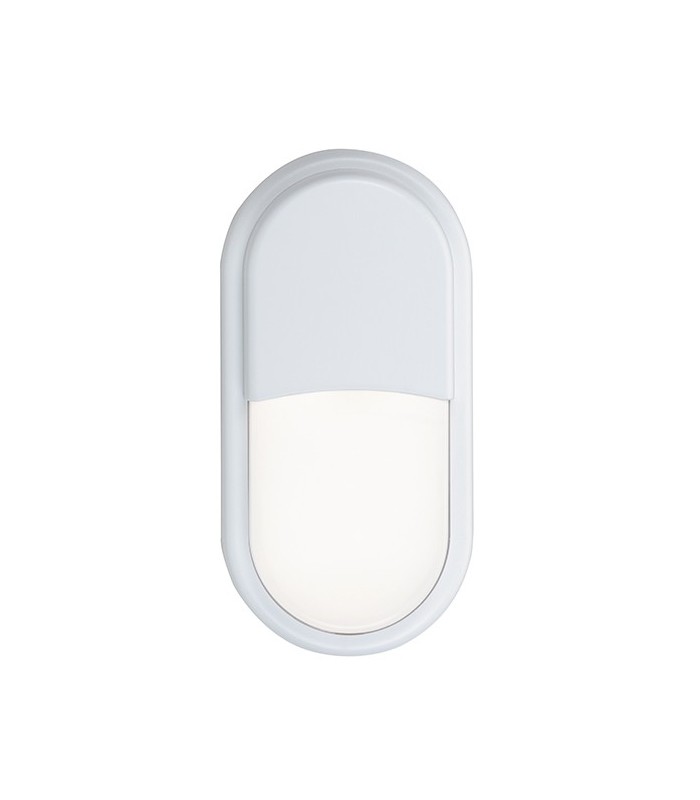 Integrated LED Outdoor Medium Wall Light Matt White Textured, Opal IP54 - 4