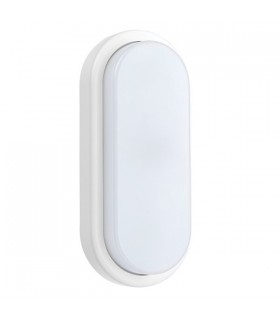 Integrated LED Outdoor Large Wall Light Matt White Textured, Opal IP54 - 2